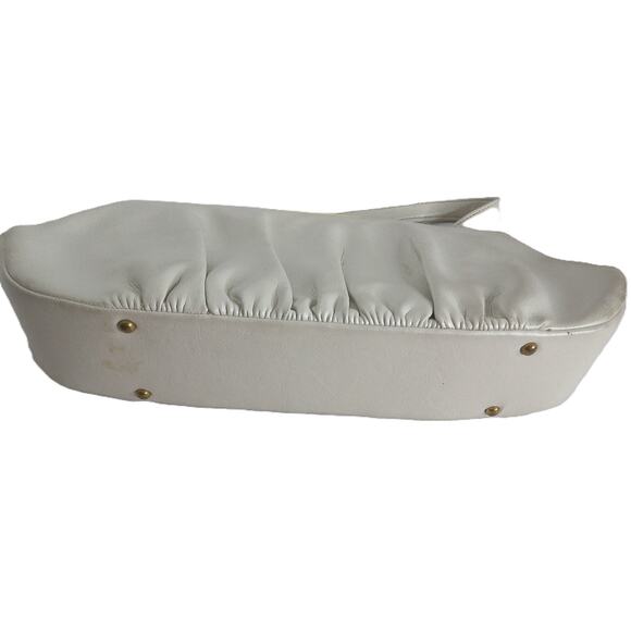 Vintage Lou Taylor Bone White Clutch Handbag READ - Picture 4 of 8